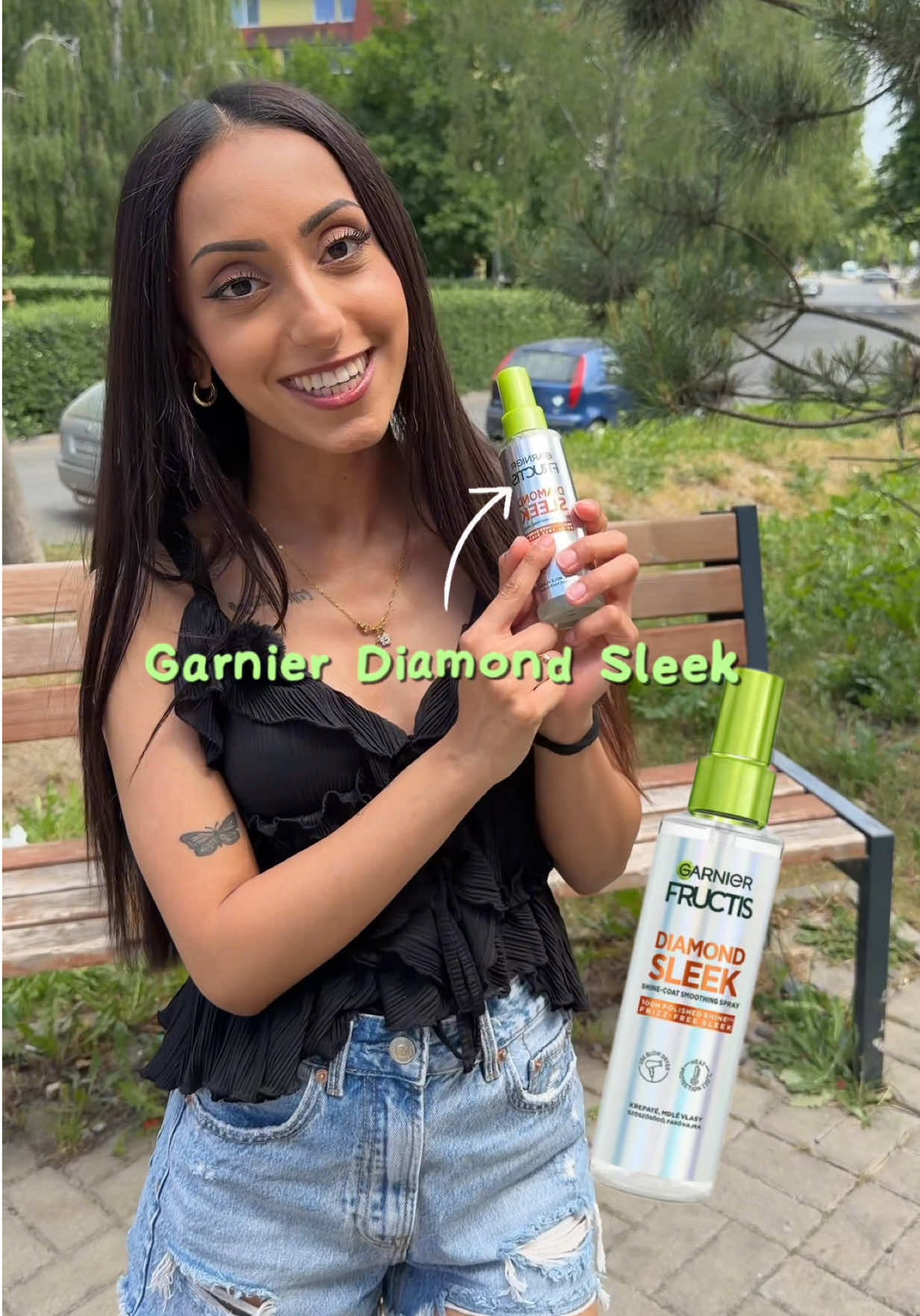 TikTok post by @sabi_olah for Garnier CZ/SK. Caption reads: LOV ZAČNE ZÍTRA🤫😍 Sleduj mě na instagramu, ať si....