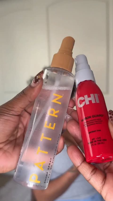 Instagram post by @sslays__ for Pattern. Caption reads: Peekaboo blonde 🦨
Heat protectors: @patternbeauty....