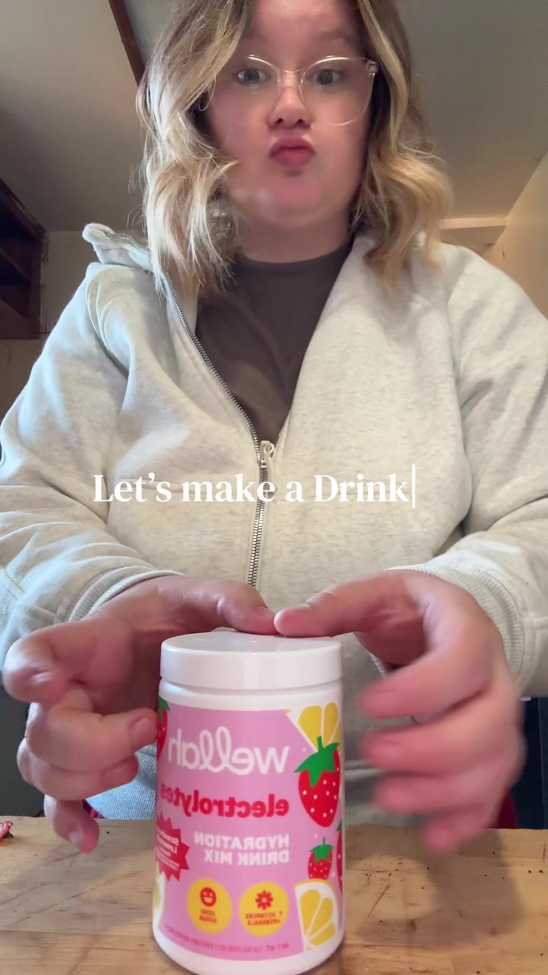 TikTok post by @courtneynicoll3 for Wellah Nutrition. Caption reads: [...] #motherhood #momlife @Wellah Nutrition.