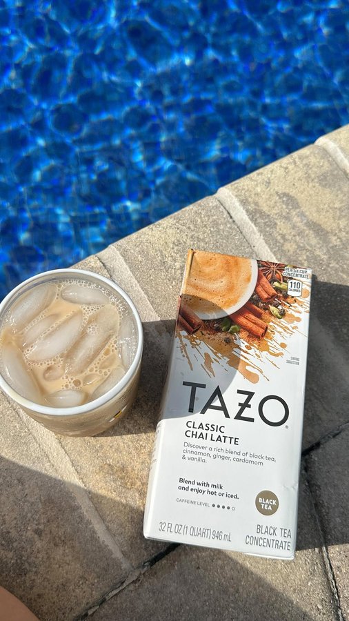 Instagram post by @fifiimarie for Tazo. Caption reads: I’ve partnered with @tazo to show you guys my....