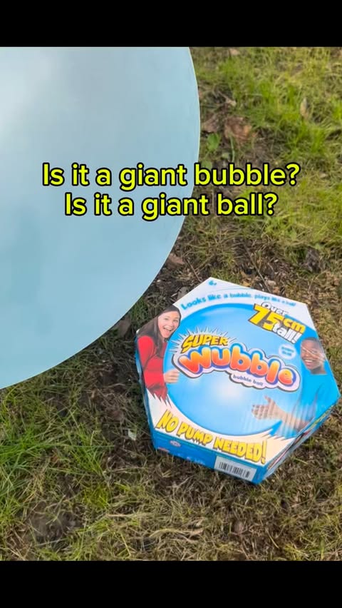 Instagram post by @michelleandmine for The Entertainer Toys. Caption reads: Wait… why won’t it pop?! 😳🎈🏐 Ad Super Wubble is....