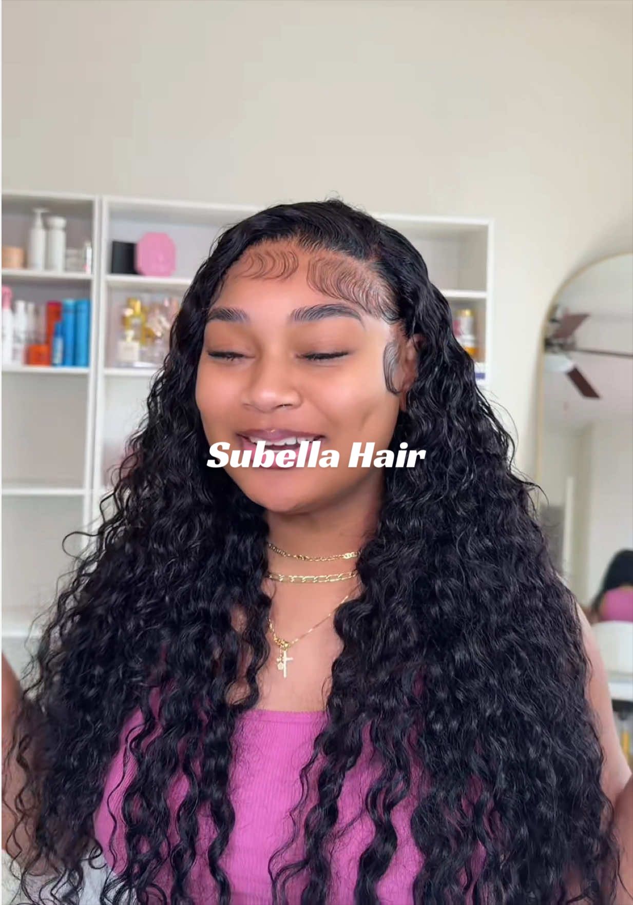 TikTok post by @simplyprettyy for Subella Hair. Caption reads: @Subella Hair definitely didn’t disappoint with....