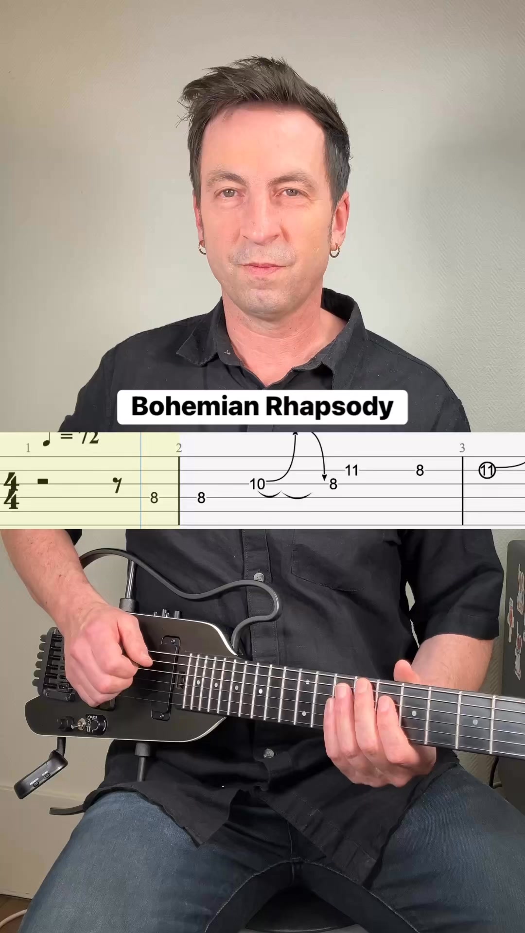 Instagram post by @1jour1riff for DonnerMusic. Caption reads: Bohemian Rhapsody 
I use @donnermusic_official....