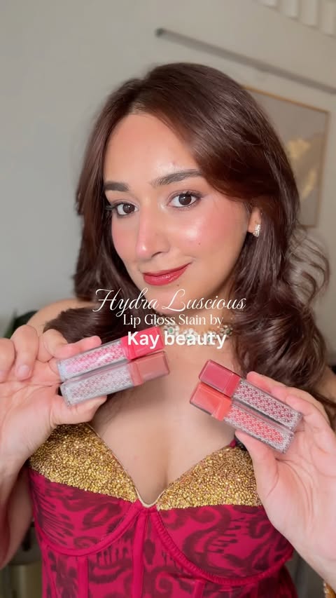 Instagram post by @shivaniikakkar for Kay Beauty. Caption reads: My new festive essential ✨💋 Kay Beauty’s Hydra....