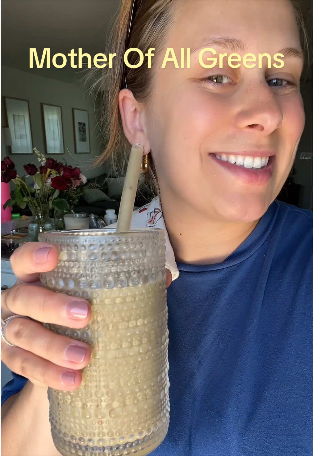 TikTok post by @amber_mama for BOOBIE* Superfoods. Caption reads: The perfect greens supplement for pregnancy,....