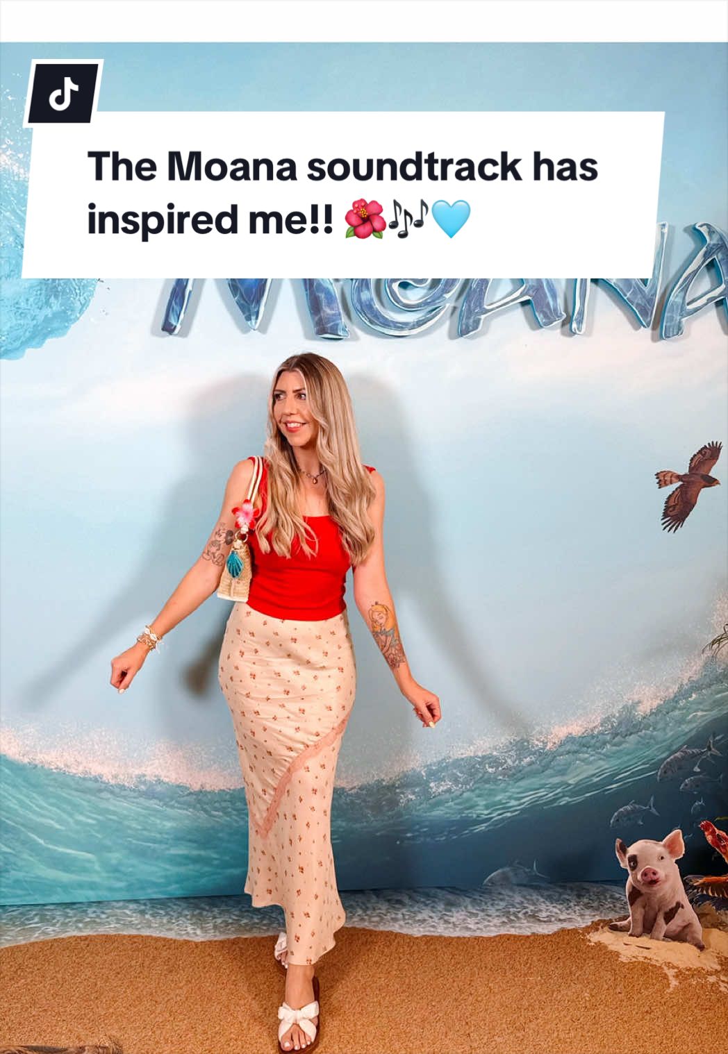 TikTok post by @magicwithclo for Universal Musiek. Caption reads: This is your sign to keep posting 🌺🎶🩵 Disney’s....