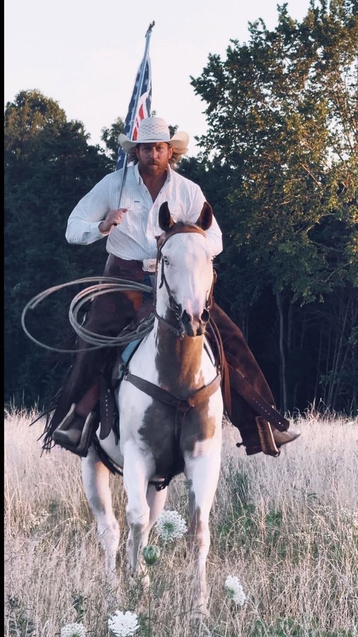 Instagram post by @lonesome_chance for Schaefer Outfitter. Caption reads: Land Of The Free 🇺🇸 Home of the Brave Happy....