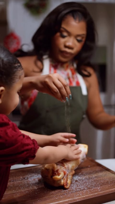 Instagram post by @lifewithlilie for HexClad. Caption reads: [...] our holiday dishes to life using my @hexclad....