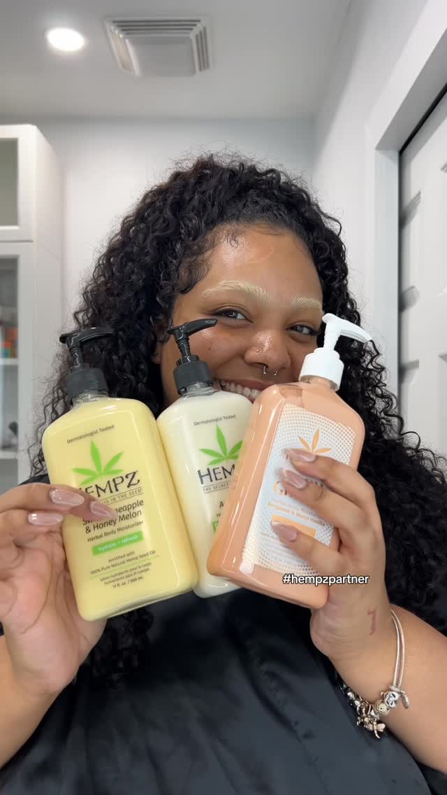 Instagram post by @naturally.briana for Hempz. Caption reads: Stocking up on my @hempzofficial favorites at....