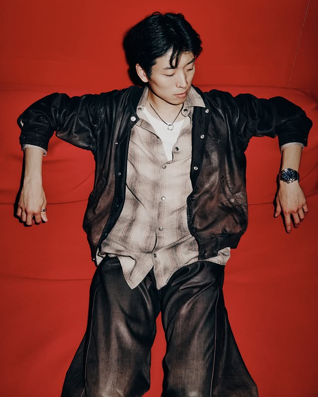 Instagram post by @youngchanmoon for Diesel. Caption reads: ad | @diesel locked me in with their outfits and....
