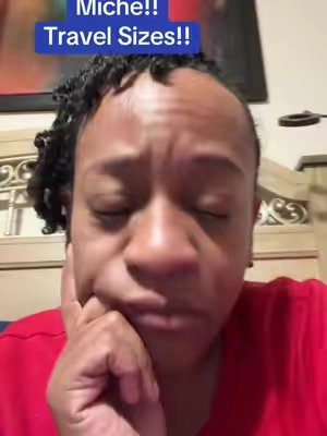 TikTok post by @kadesha_ps for MICHE Beauty. Caption reads: I need a travel size!!! @MICHE Beauty.