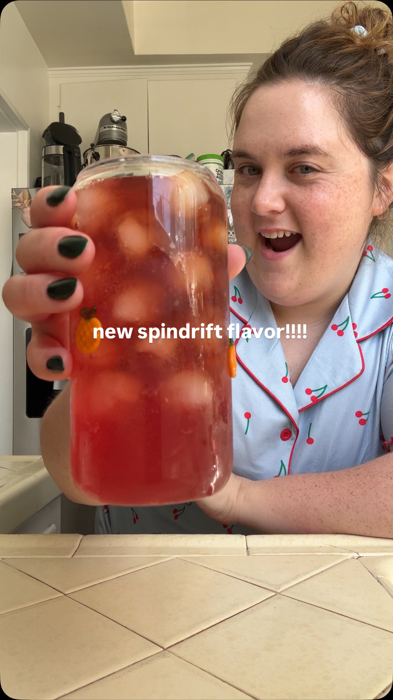 Instagram post by @emilytheperry for Spindrift. Caption reads: you guys I got a PR package and it’s....