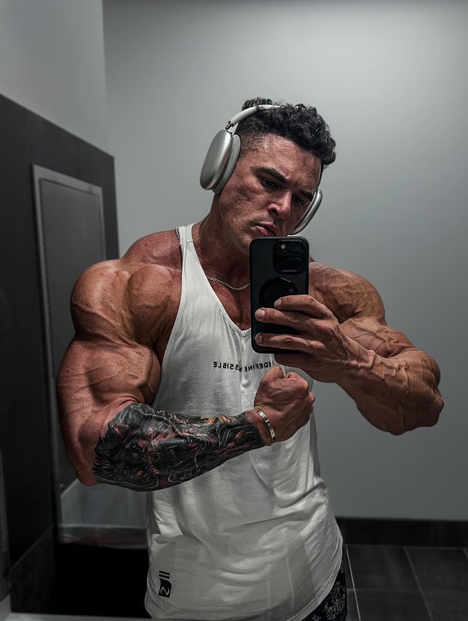 Instagram post by @mattgreggo for TLF Apparel. Caption reads: [...] first fitness selfie 😅 . @tlfapparel....