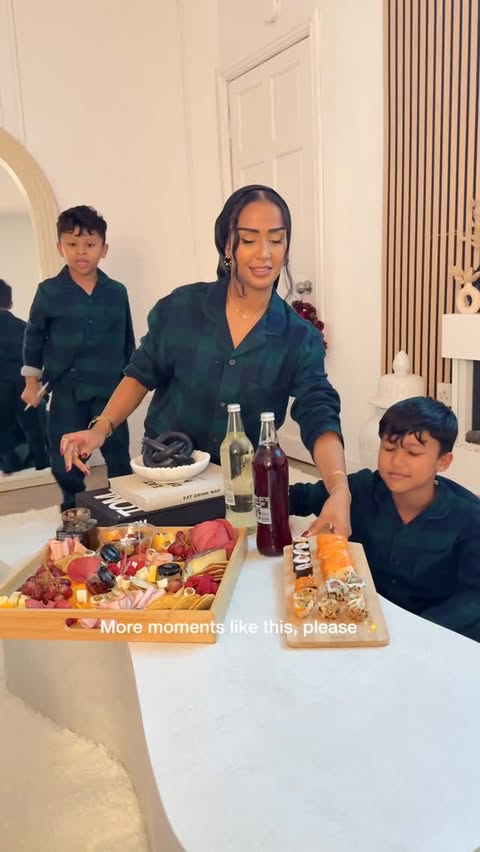 Instagram post by @rehanaxyasmin for Asda. Caption reads: AD There’s something about matching PJs, slowing....