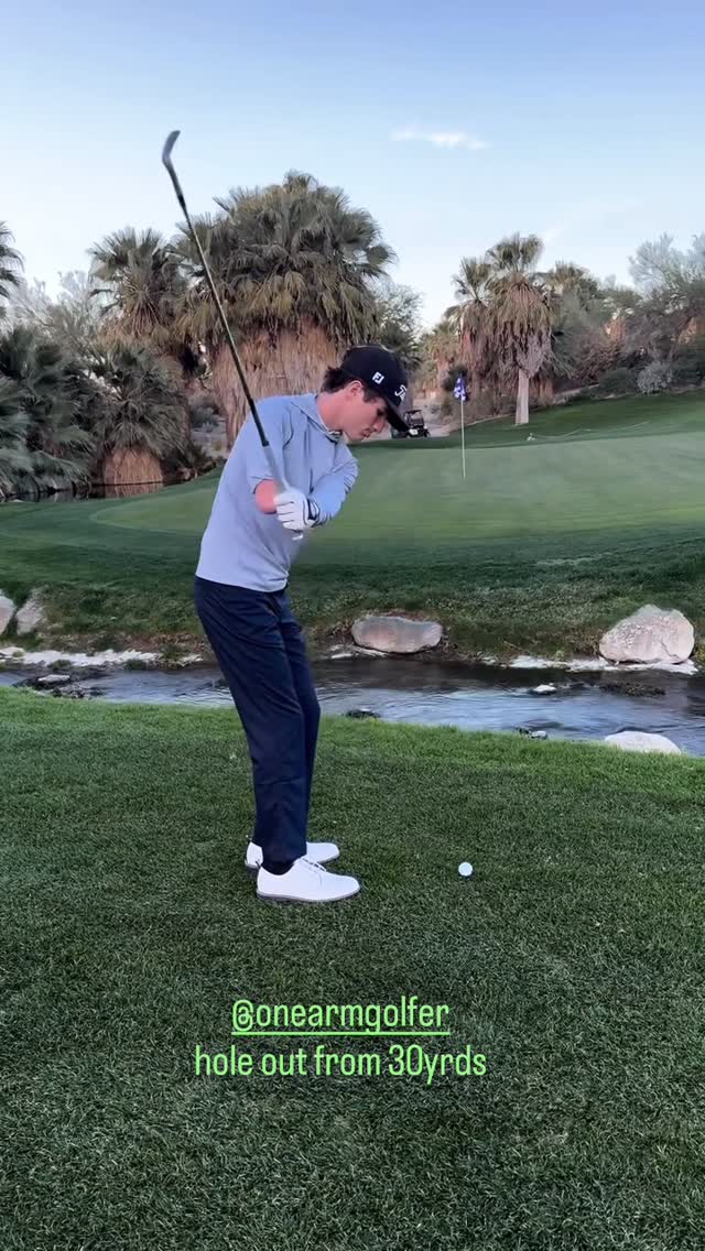 Instagram post by @onearmgolfer for Bank of America. Caption reads: [...] filming ‘25 Master’s Commercial for Bank of....