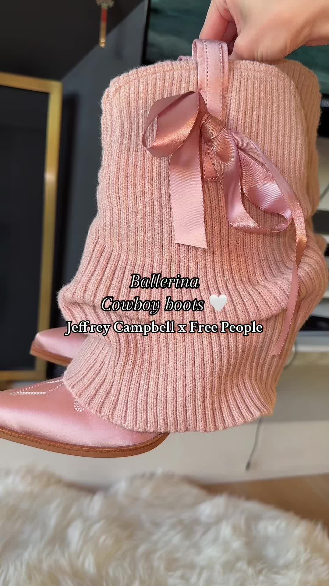 TikTok post by @perfumetiktok for Jeffrey Campbell Shoes. Caption reads: @Free People @Jeffrey Campbell #cowboyboots....