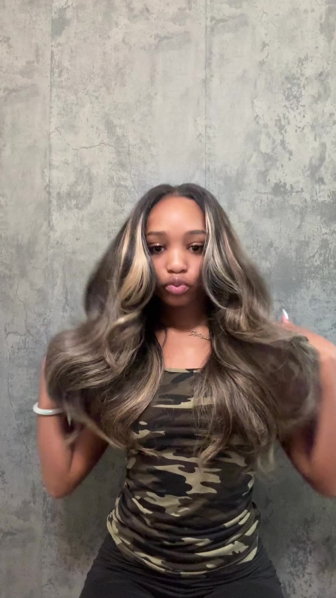 TikTok post by @jaydeypoo for Mscoco Hair. Caption reads: A U-Part wig is a NEED !!!!!🥰🥰 @Mscoco Hair....