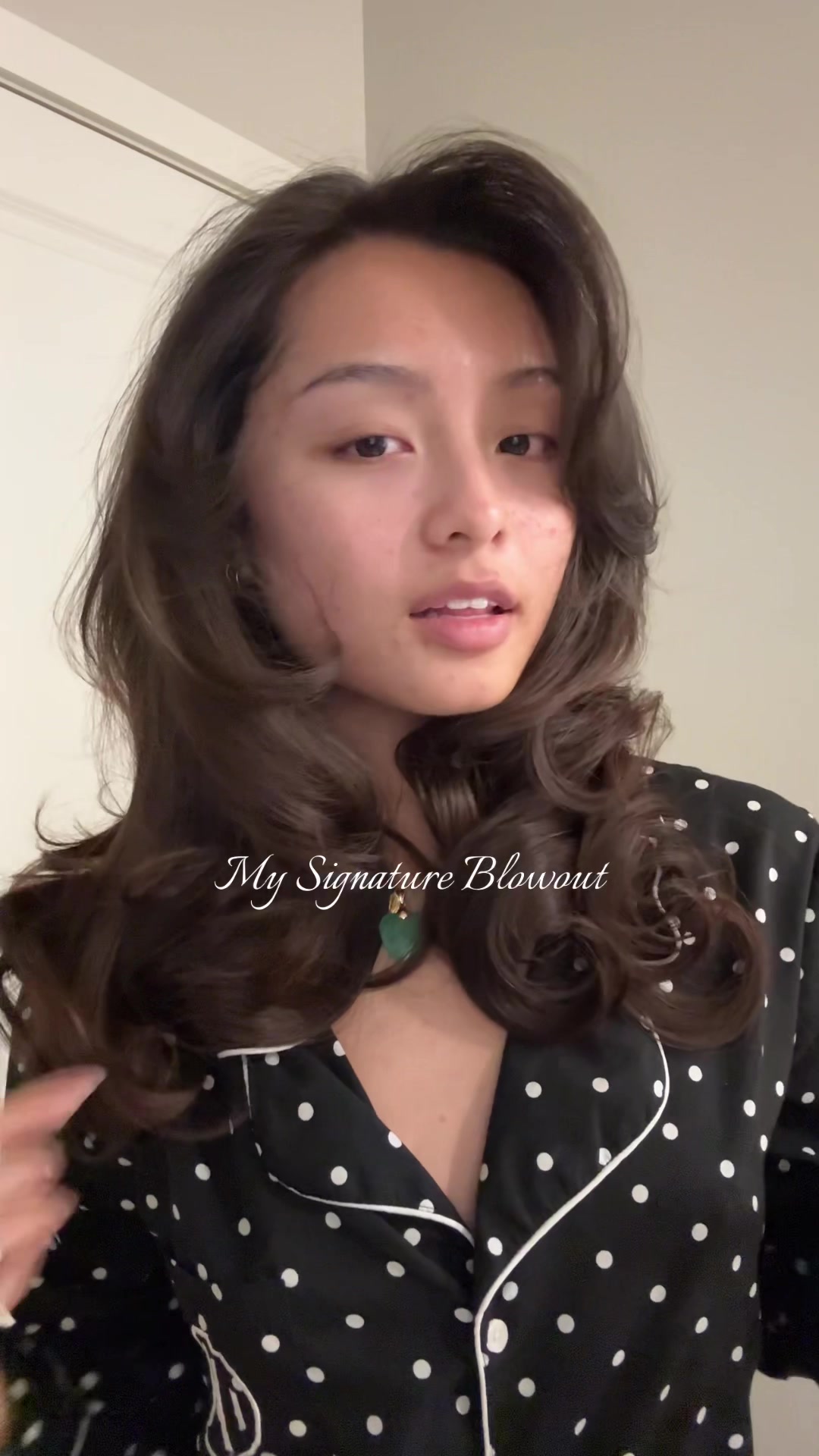 TikTok post by @jolenevy_ for T3 Micro. Caption reads: [...] way to style my hair <3 @T3 Micro #t3aire360....