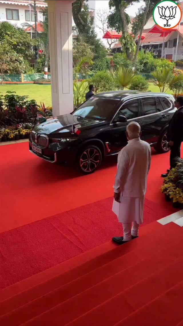 Instagram post by @dkarunaofficial for Bharatiya Janata Party. Caption reads: A partnership for global good. PM Modi 🤝....