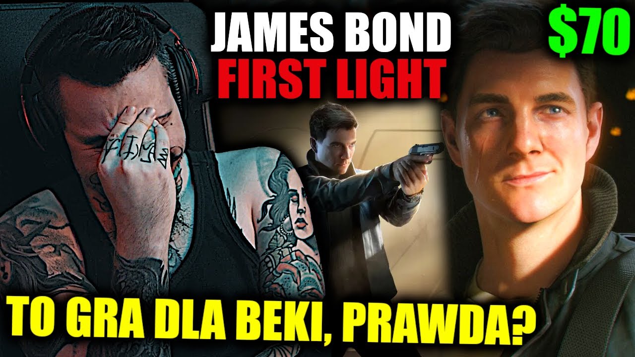 YouTube post by @Kiszak for Media Expert. Caption reads: The New James Bond Game is a Social Experiment.