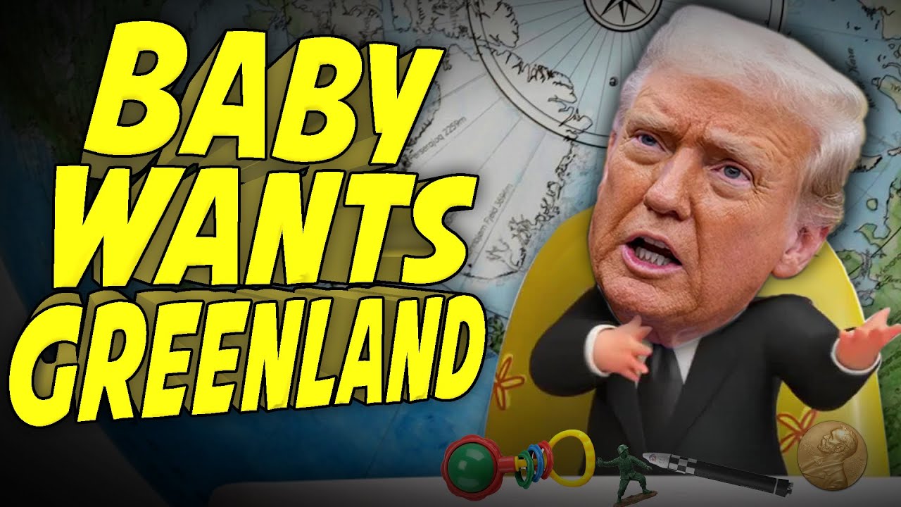 YouTube post by @InternetTodayTV for Washington Post. Caption reads: Trump Taking Greenland "By Any Means Necessary"....