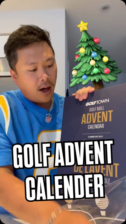Instagram post by @davidparody for TaylorMade Golf. Caption reads: CHRISTMAS GOLF BALL ADVENT CALENDAR....