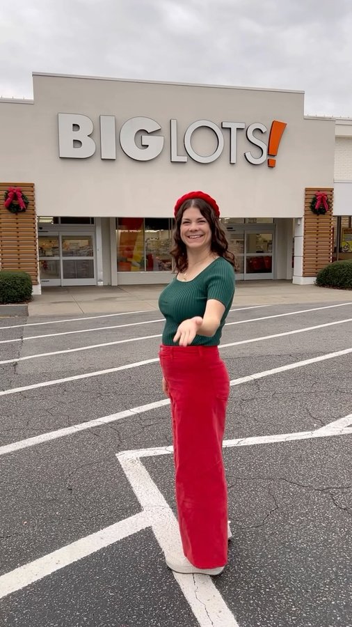 Instagram post by @morgansmithmcbride for biglots. Caption reads: Guess what? I just stuffed stockings for everyone....