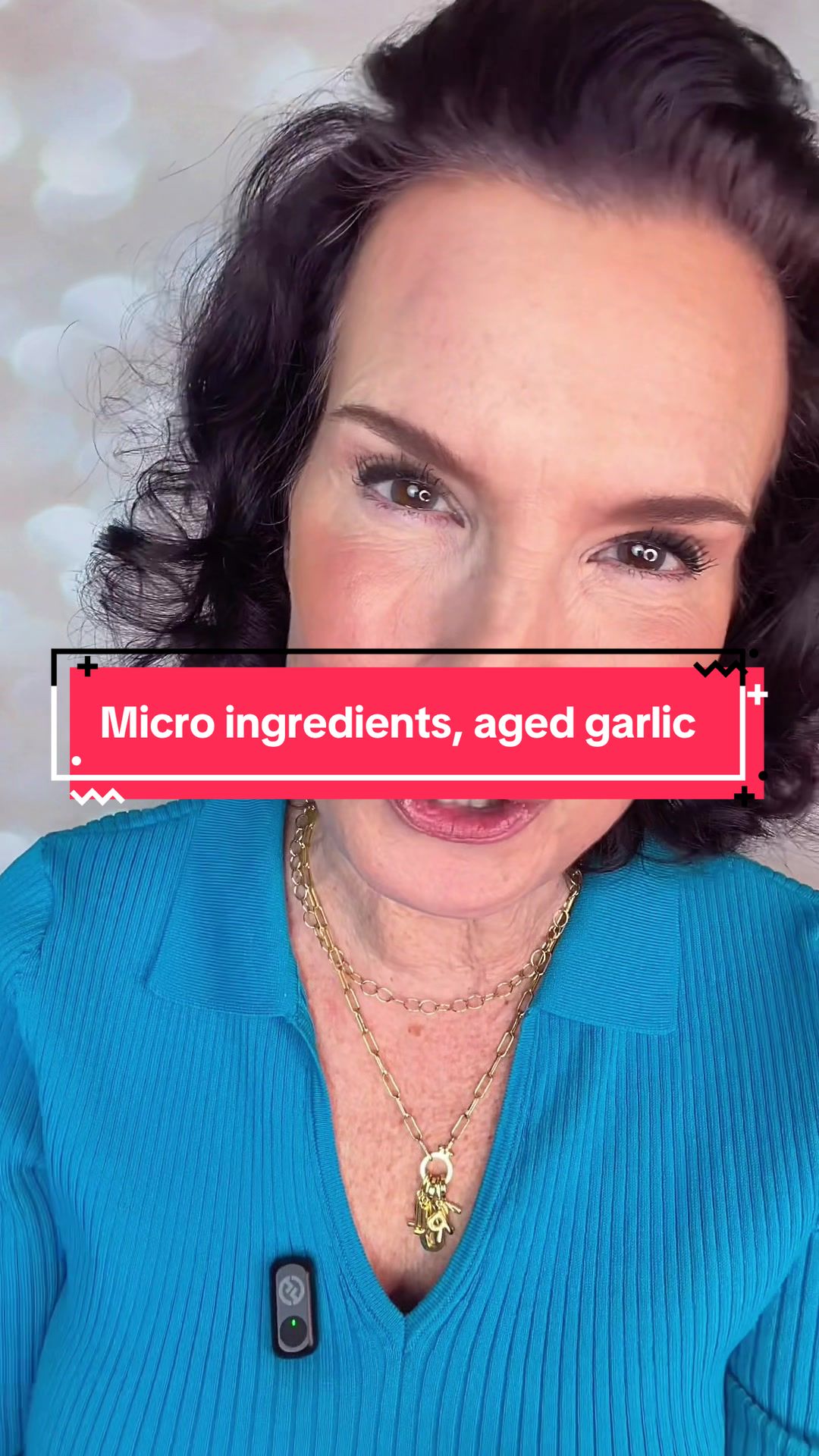 TikTok post by @kferraracolor for Micro Ingredients. Caption reads: [...] my daily routine. 🧄❤️ @Micro Ingredients....