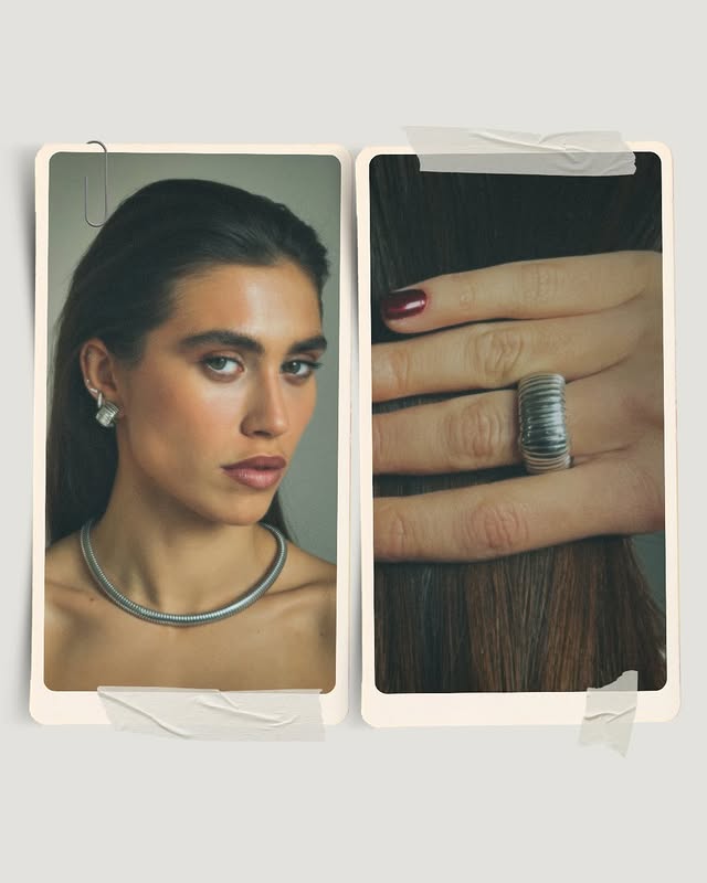 Instagram post by an influencer for Aristocrazy. Caption reads: [...] lines, effortless strength @aristocrazy 🖇️....