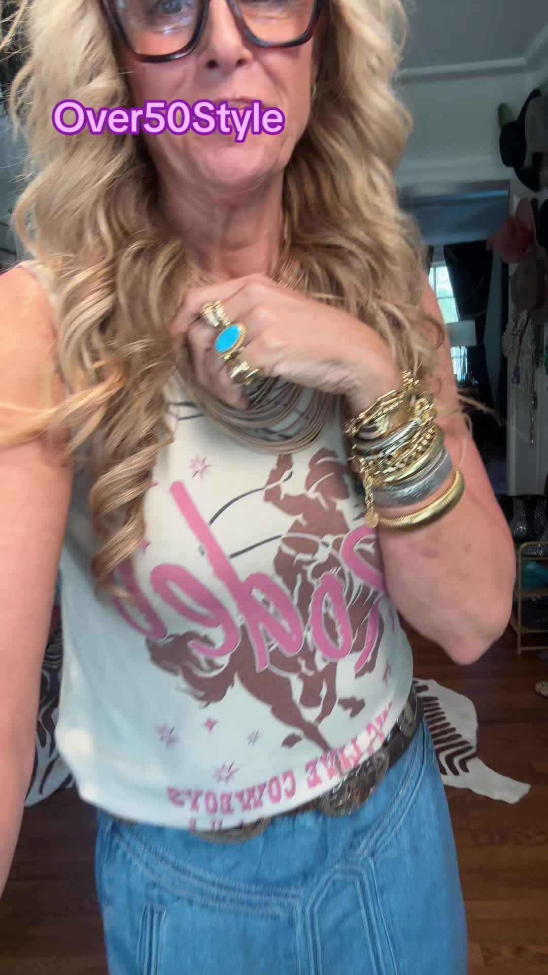 TikTok post by @ginafaucetta for BuDhaGirl. Caption reads: All of the bracelets are available in my showcase.....