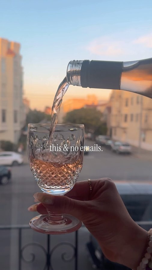 Instagram post by @tippytoegirl for Summer Water. Caption reads: sunsets, self-care nights, & @summerwater....