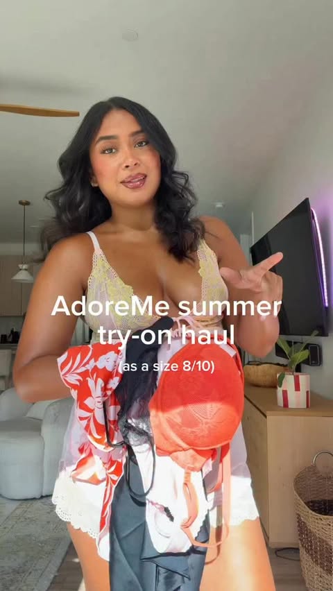 Instagram post by @michaelajacobs for Adore Me. Caption reads: look cute, feel cute @adoreme has the CUTEST....
