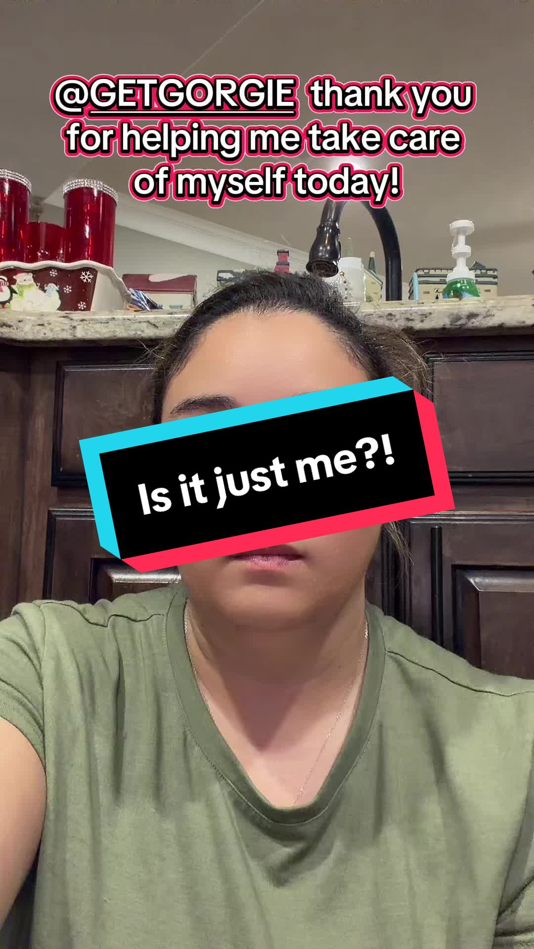 TikTok post by @andrea_mommaof4 for GORGIE. Caption reads: @GETGORGIE thank you for helping me take [...].