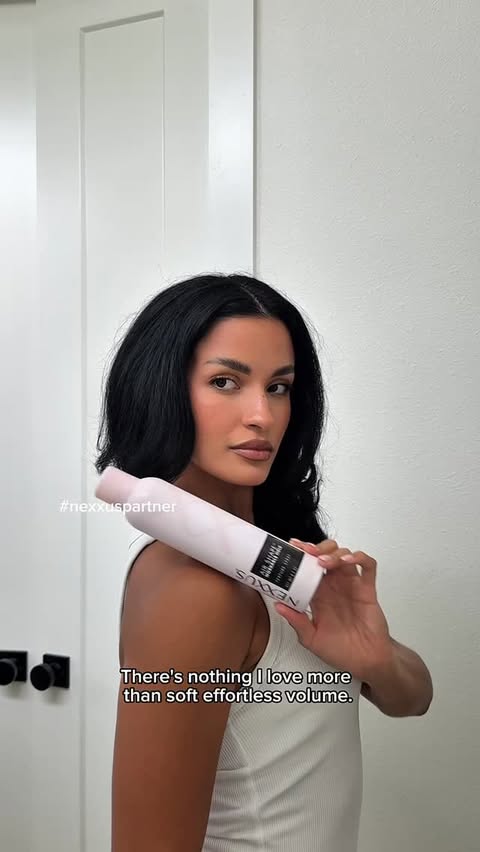 Instagram post by @adriana.camareno for Nexxus Haircare. Caption reads: [...] everything together lately ✨ The....