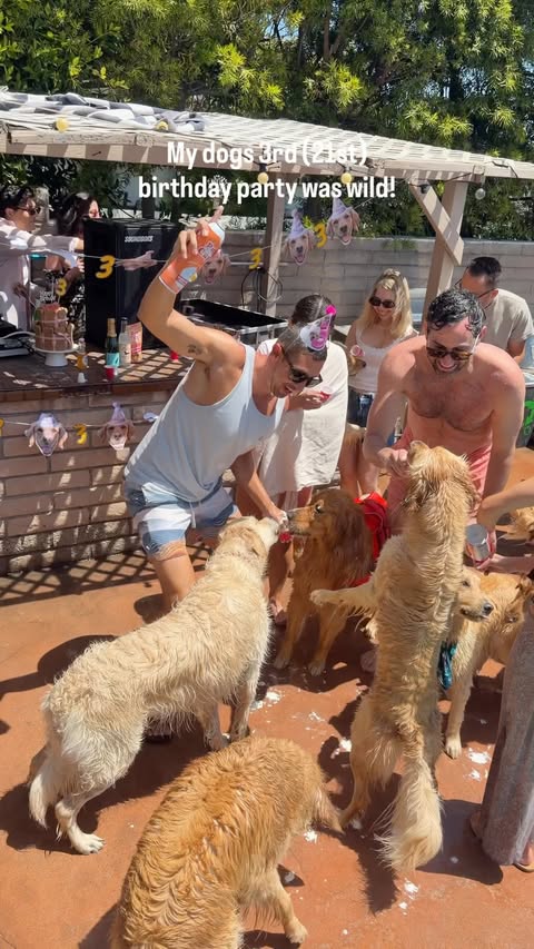 Instagram post by @hansandlulu for Sniffspot. Caption reads: [...] Decorations: @getpartyanimal Pool:....