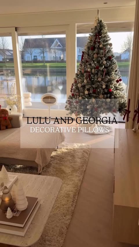 Instagram post by @zephaineshortt for Lulu and Georgia. Caption reads: [...] batch of decorative pillows from....