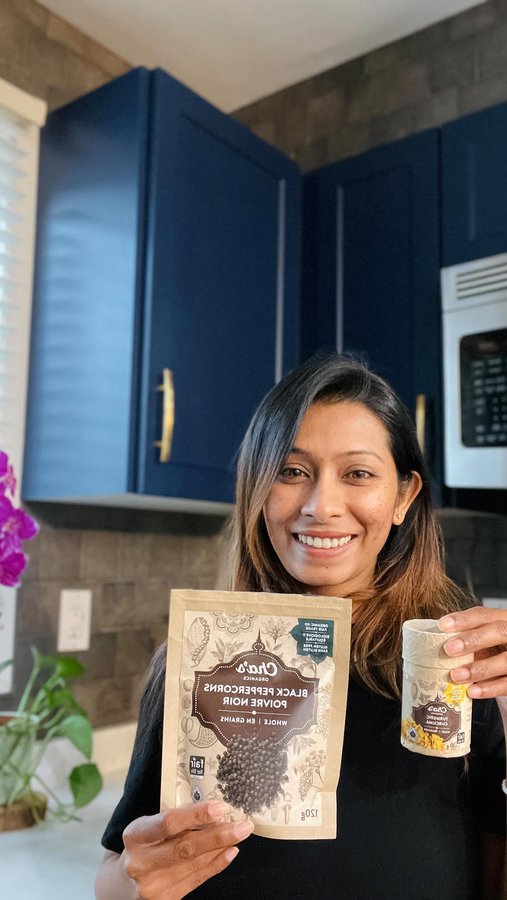 Instagram post by @brown_ceylonese_foodjournal for Cha's Organics. Caption reads: Hello Foodies 
Are you a victim of the flu season?....