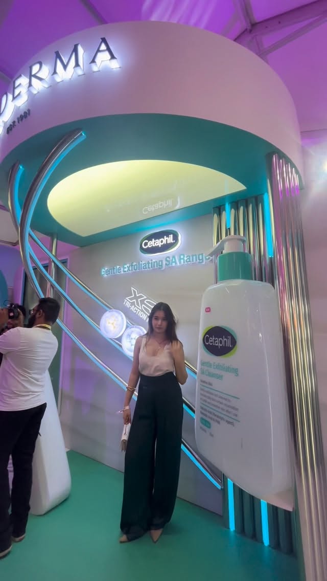 Instagram post by @aashimagambhiir for Nykaaland. Caption reads: [...] events can’t be fun?💁🏻‍♀️ went to....