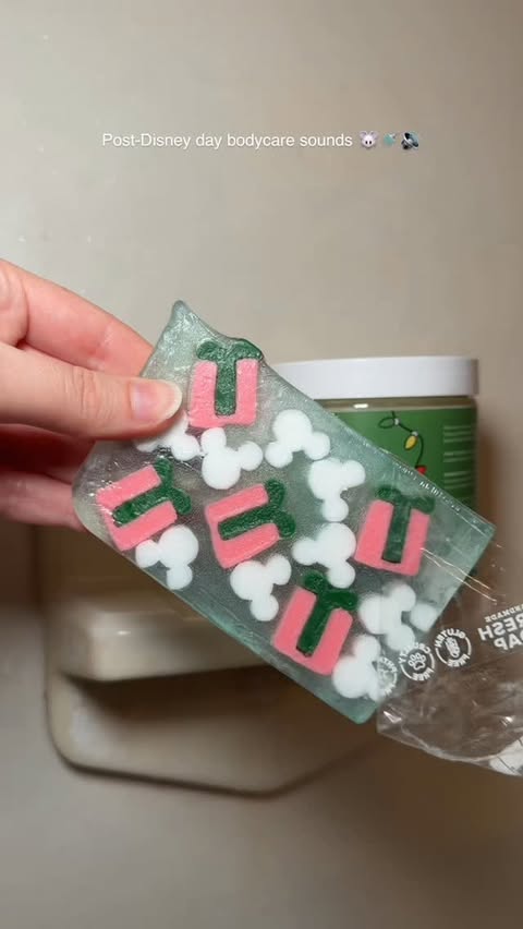 Instagram post by @youglowgrrl for Treehut. Caption reads: Post-Disney day bodycare sounds 🐭🚿🔊

Products....