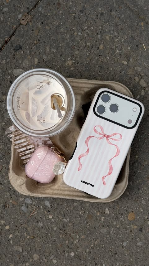 Instagram post by @zinger_kate for KaseMe. Caption reads: [...] phone case should match your vibe ✨🤍....