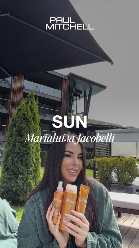 Instagram post by @paulmitchellproitalia for Paul Mitchell. Caption reads: [...] mai dalla linea SUN di @paulmitchellitalia....
