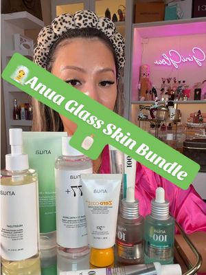 TikTok post by @giniglow for Anua Store US. Caption reads: [...] testimony. Results may vary. @Anua Store US....