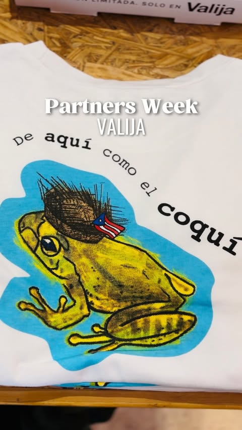 Instagram post by @valija for Discover Puerto Rico. Caption reads: [...] today! 🛍️🎁 #PartnersWeek....