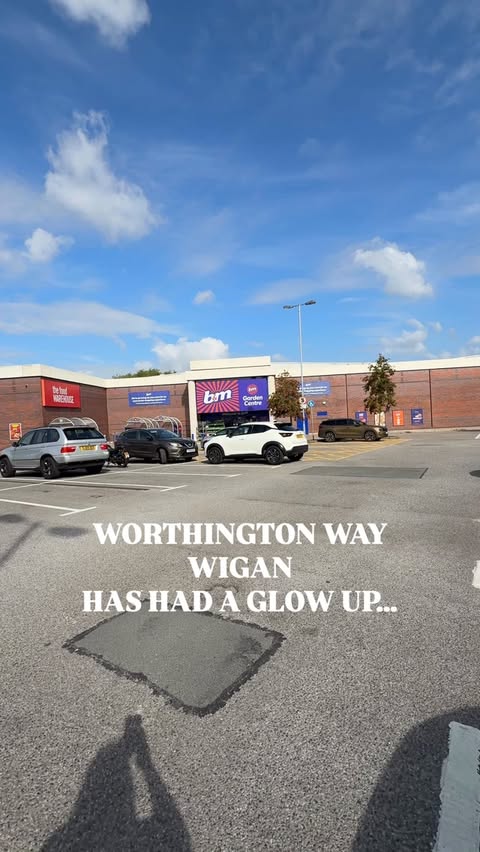 Instagram post by @andreas_abode for B&M Stores. Caption reads: Something new and exciting is happening in Wigan....