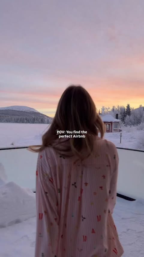 Instagram post by @lanawilman for Airbnb. Caption reads: I have found the PERFECT Airbnb for your winter....