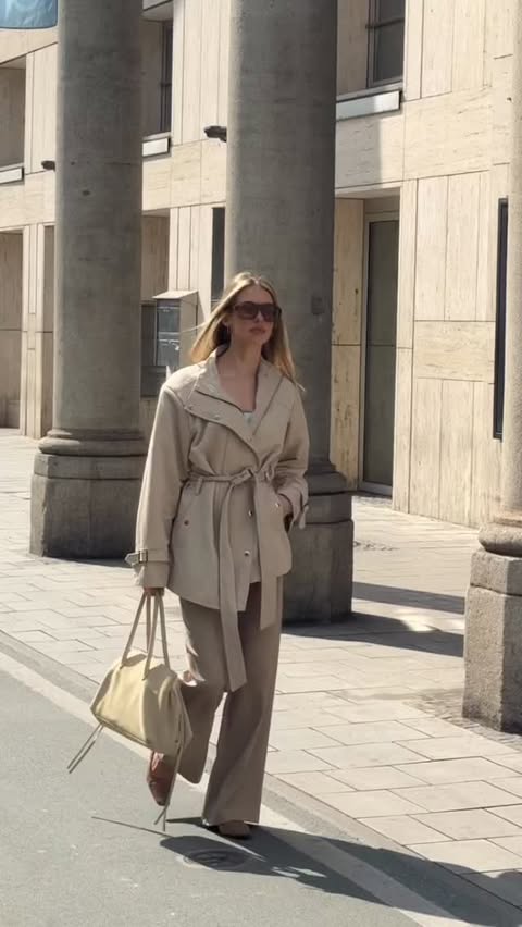 Instagram post by @sophiekoehrmann for NA-KD. Caption reads: sunnies @vehla coat @nakdfashion 🤍 | *Anzeige.