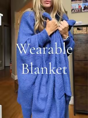 TikTok post by @amy_engels.picks for Songling Fashion. Caption reads: Ain’t no shame in living in a wearable blanket in....