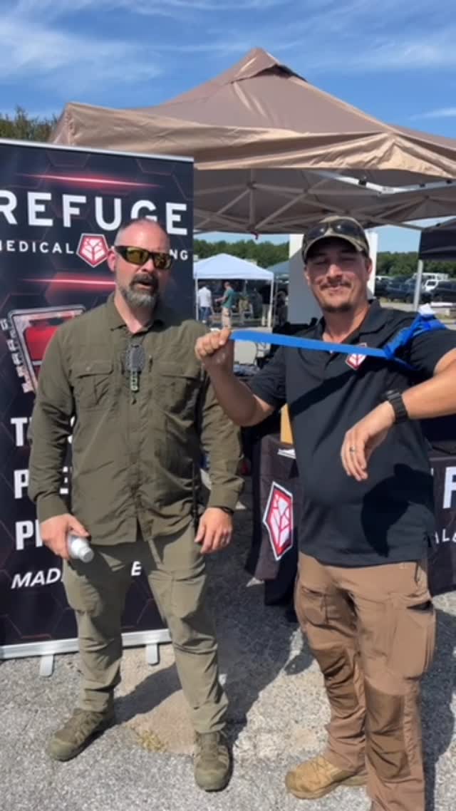 Instagram post by @the_iridium_group for Refuge Medical. Caption reads: We’re out here at the @constellistraining Tactical....