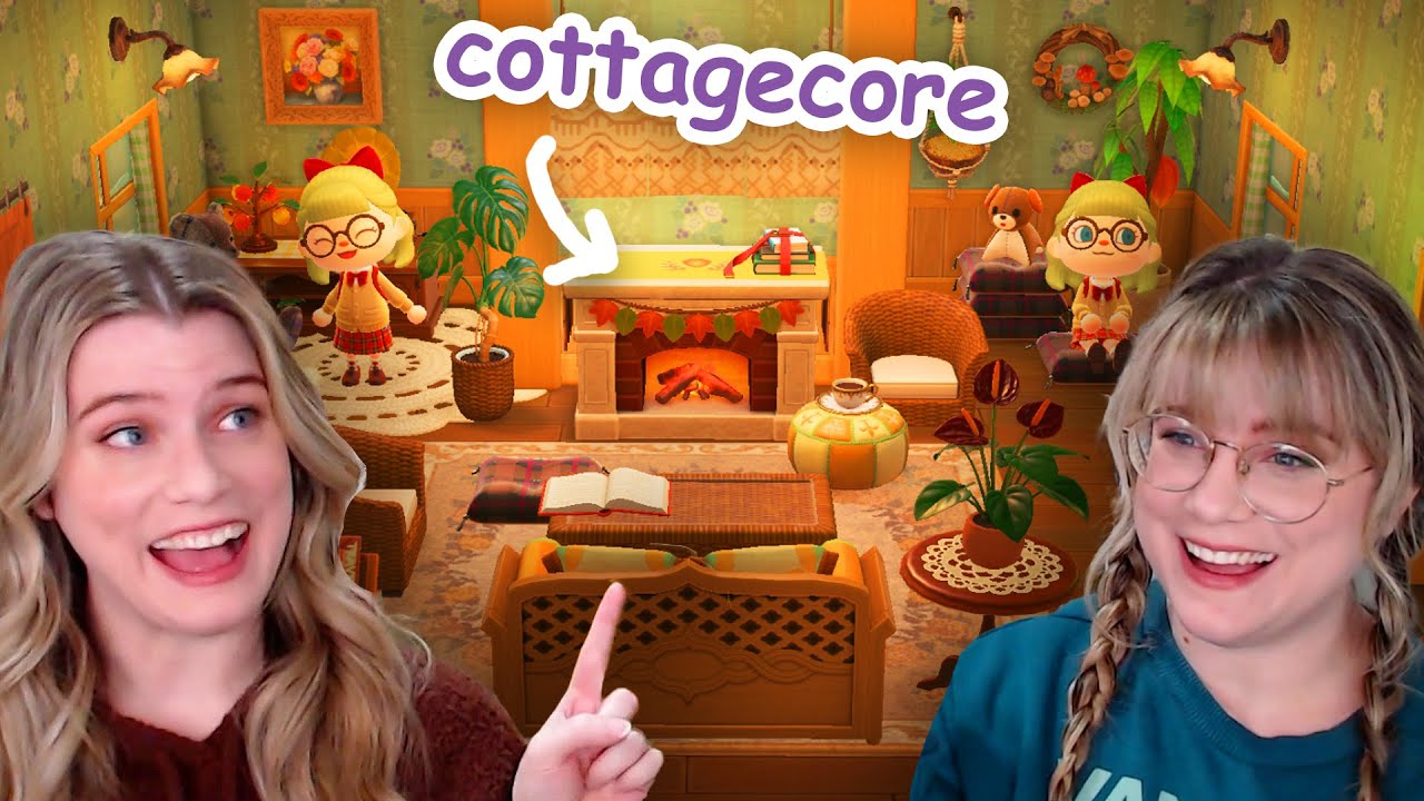 YouTube post by @carynandconniegaming for thredUP. Caption reads: making our DREAM house in animal crossing new....