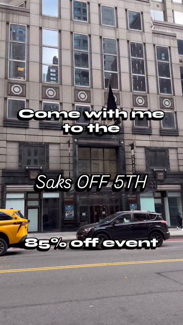 Instagram post by @the.sales.girl for Saks OFF 5TH. Caption reads: I’m so happy I was able to attend the @saksoff5th....